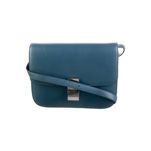 Celine Classic Box Flap Deeps Leather Shoulder Bag Tote Medium